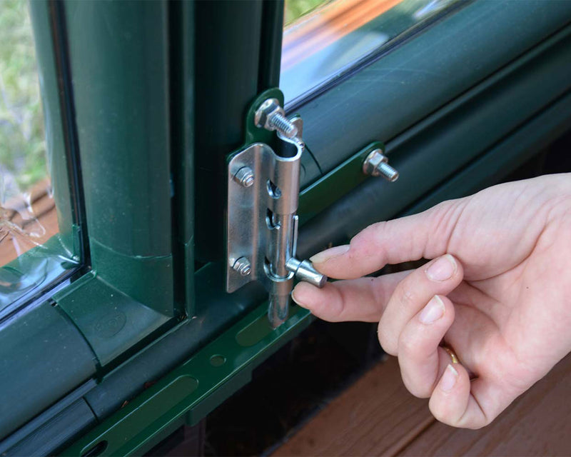 Hobby Gardener 8 ft. x 8 ft. Greenhouse Kit - Green Structure & Frost Twinwall Panels