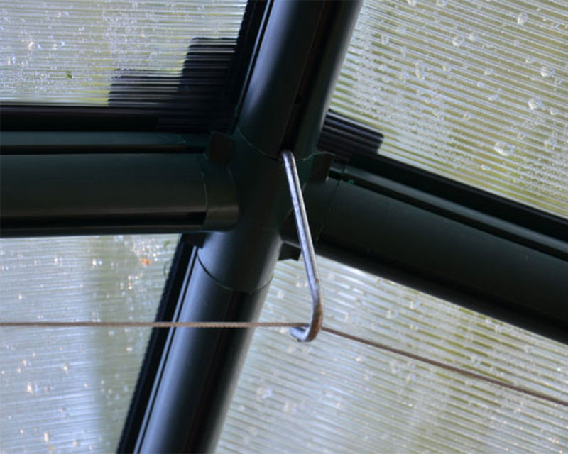 Hobby Gardener 8 ft. x 20 ft. Greenhouse Kit - Green Structure & Frost Twinwall Panels