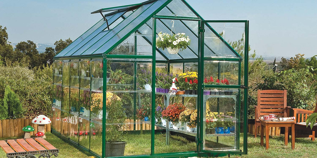 Hybrid 6 ft x 10 ft Greenhouse Kit Hybrid Panels Primecookout Ltd