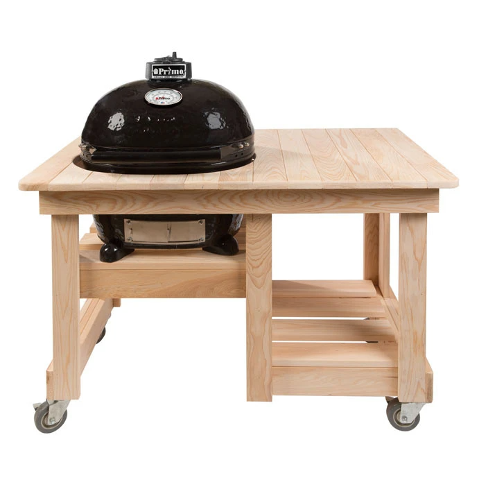 Primo Oval 200 Grill With Steel Cart & Side Shelves