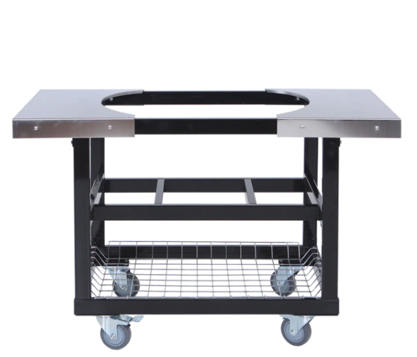 Cart With Stainless Steel Side Shelves For Oval JR 200 Grill
