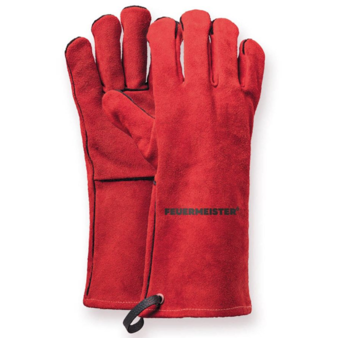 Feuermeister Grill Gloves in Red Leather