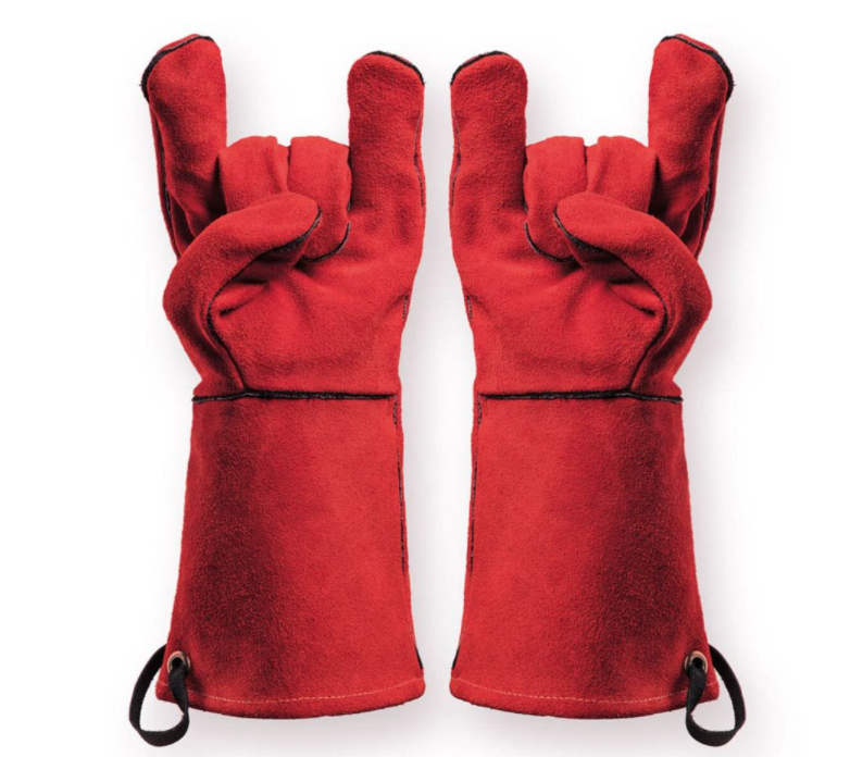 Feuermeister Grill Gloves in Red Leather