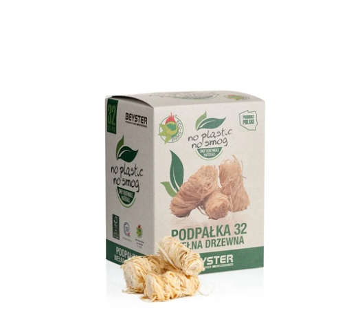 Ecological lighters with wood wool, 32 pcs.