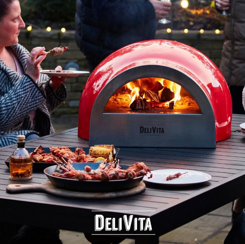 DeliVita Wood-Fired Pizza Oven - Chillie Red - Complete Collection