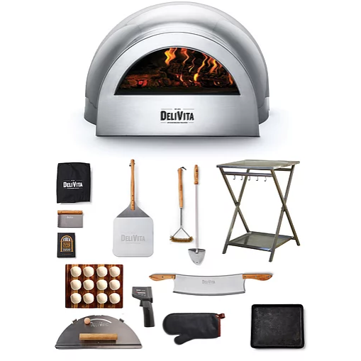 DeliVita Wood-Fired Pizza Oven - Hale Grey - Complete Collection