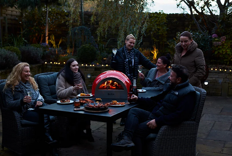 DeliVita Wood-Fired Pizza Oven - Chillie Red