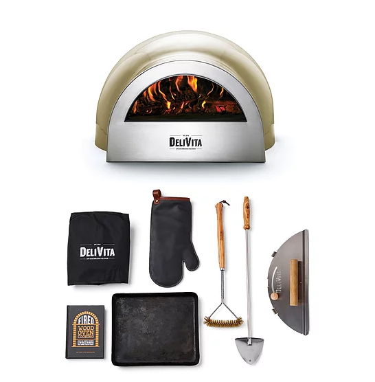 DeliVita Wood-Fired Pizza Oven - Olive Green - Chefs Collection