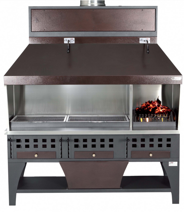 Peva BL200+ Charcoal chargrill with brazier and canopy