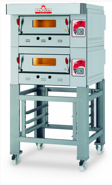 Italforni EGB-2 Heavy Duty Twin Deck Gas Pizza Oven – 12 X 12” Pizzas