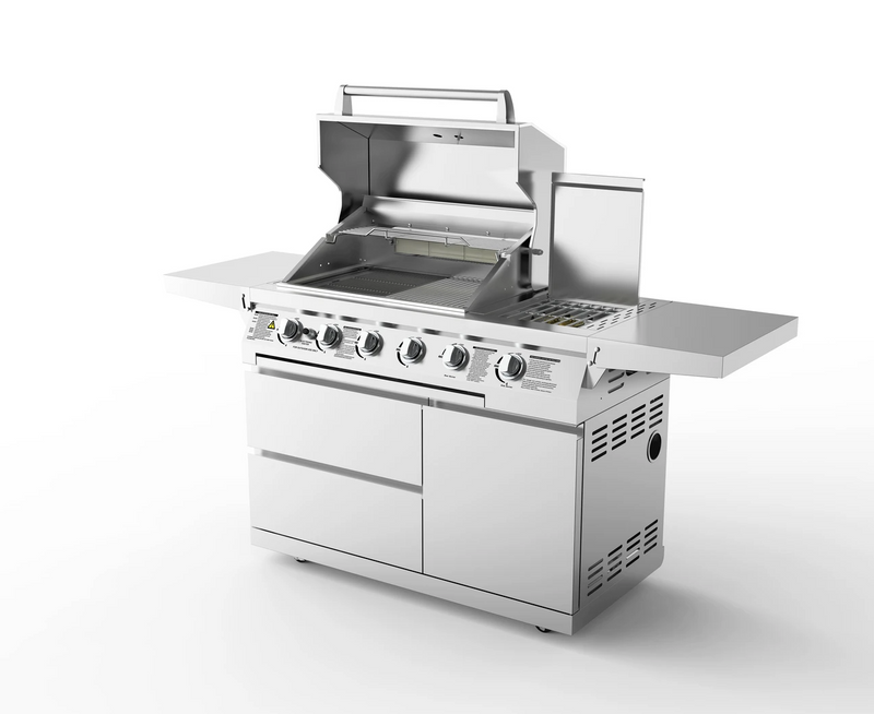 Whistler Outdoor Kitchen 4 Burner BBQ, Double Doors and Sink