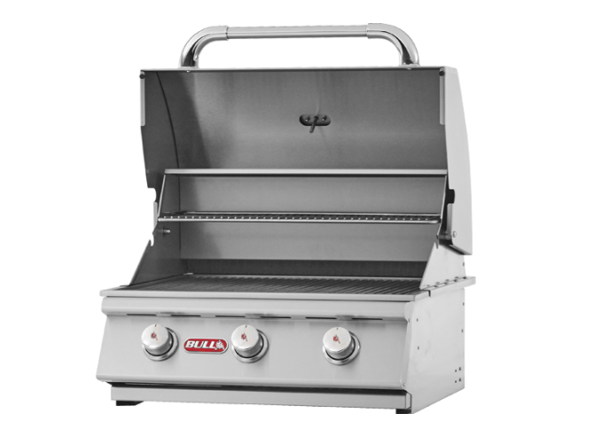 Bull Steer Built-in 3 Burner Gas BBQ Grill - Stainless Steel