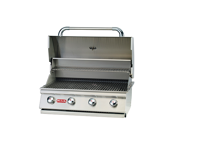 Bull Outlaw Built-in 4 Burner Gas BBQ Grill - Stainless Steel