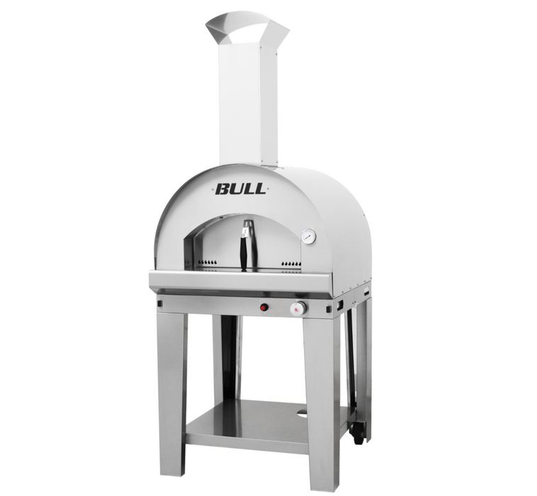 BULL Large Gas Pizza Oven & Cart (Complete) Made in Italy