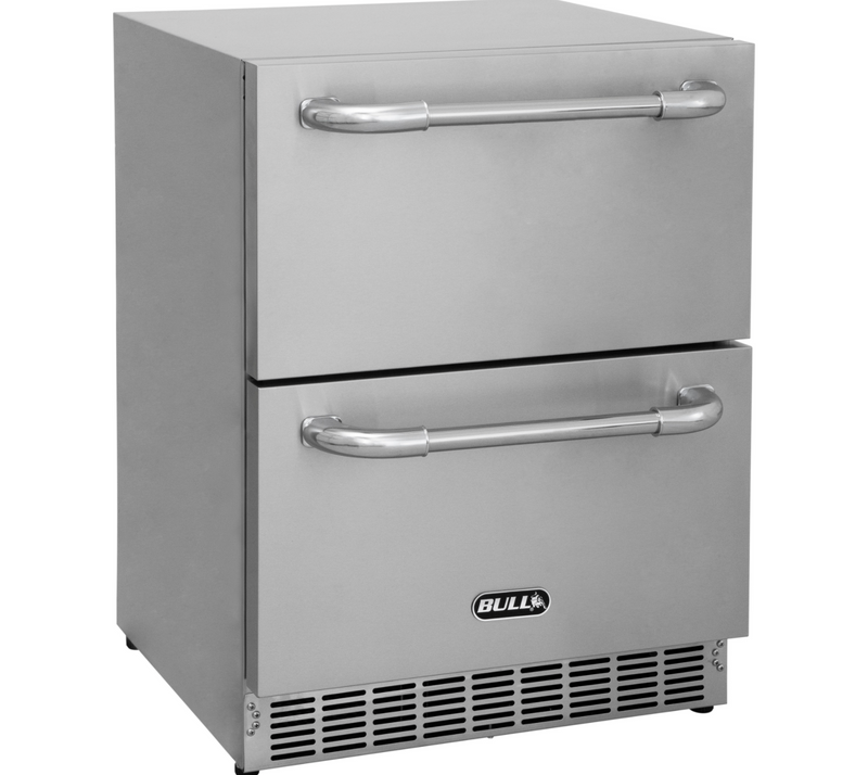 Bull Double Drawer Premium Outdoor Rated S/Steel Fridge 150Lts