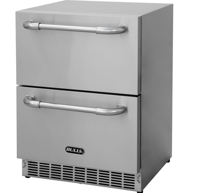 Bull Double Drawer Premium Outdoor Rated S/Steel Fridge 150Lts