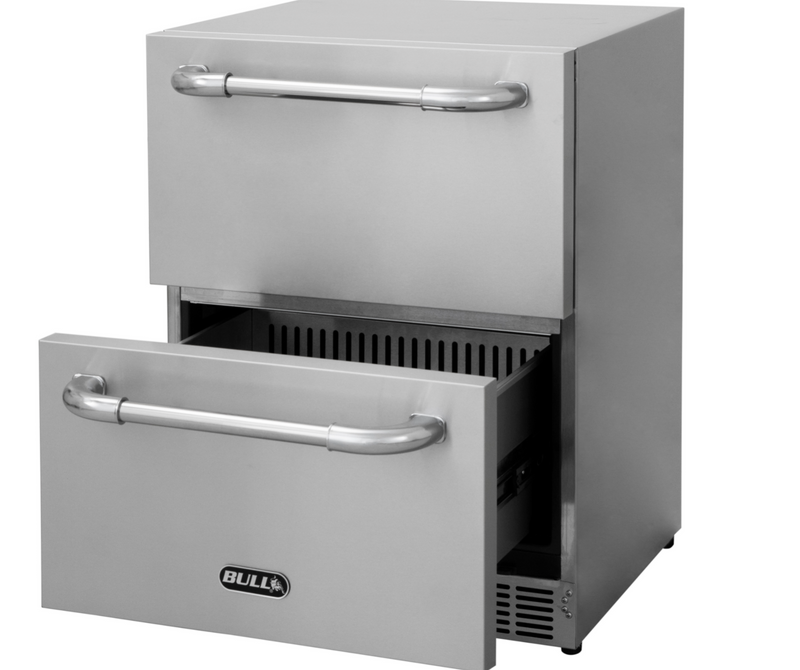 Bull Double Drawer Premium Outdoor Rated S/Steel Fridge 150Lts
