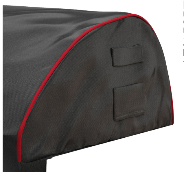 76cm cm Cart Premium Cover (BLACK WITH RED PIPING)