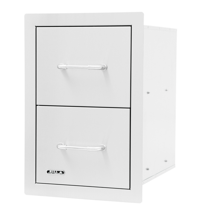 Bull Double Drawer: Stainless Steel