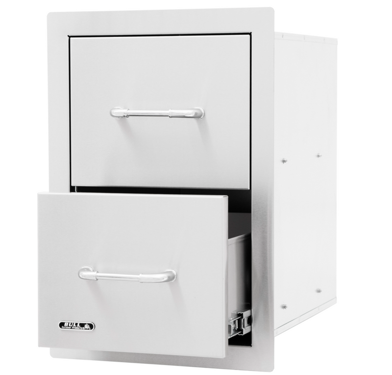 Bull Double Drawer Stainless Steel
