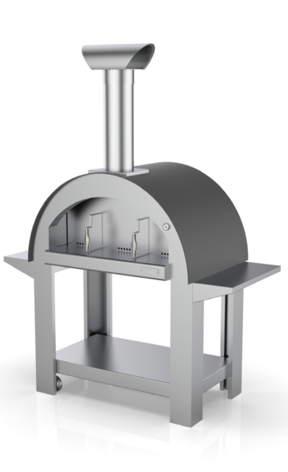 Alpha Pro Grande Wood-Fired Pizza Oven Bundle + Cover | Stainless Steel