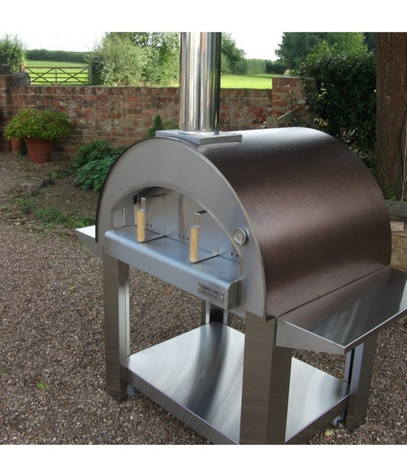 Alpha Pro Grande Wood-Fired Pizza Oven Bundle + Cover | Stainless Steel