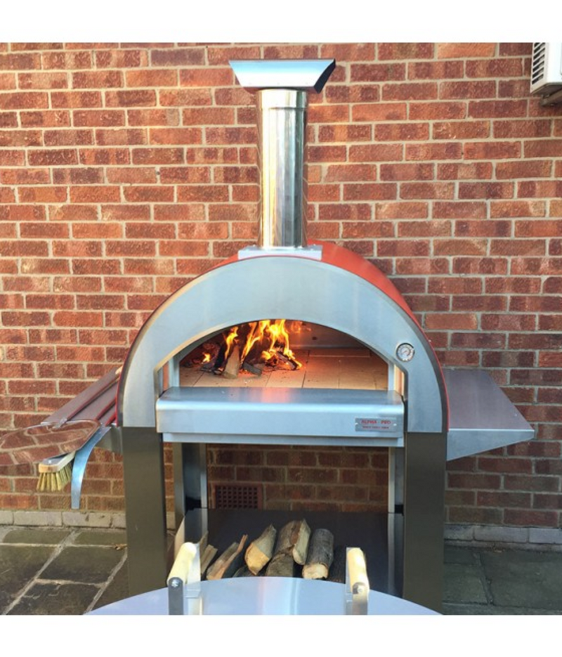 Alpha Pro Grande Wood-Fired Pizza Oven Bundle + Cover | Stainless Steel