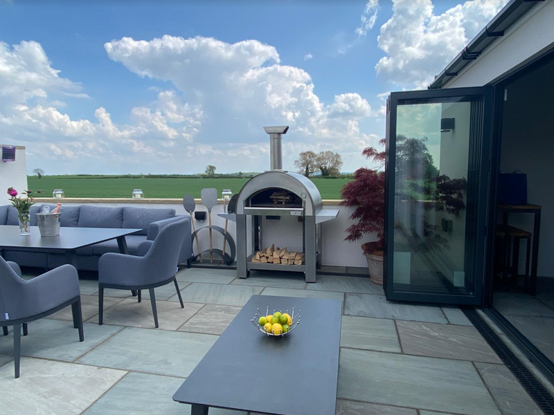 Alpha Pro Grande Wood-Fired Pizza Oven Bundle + Cover | Stainless Steel