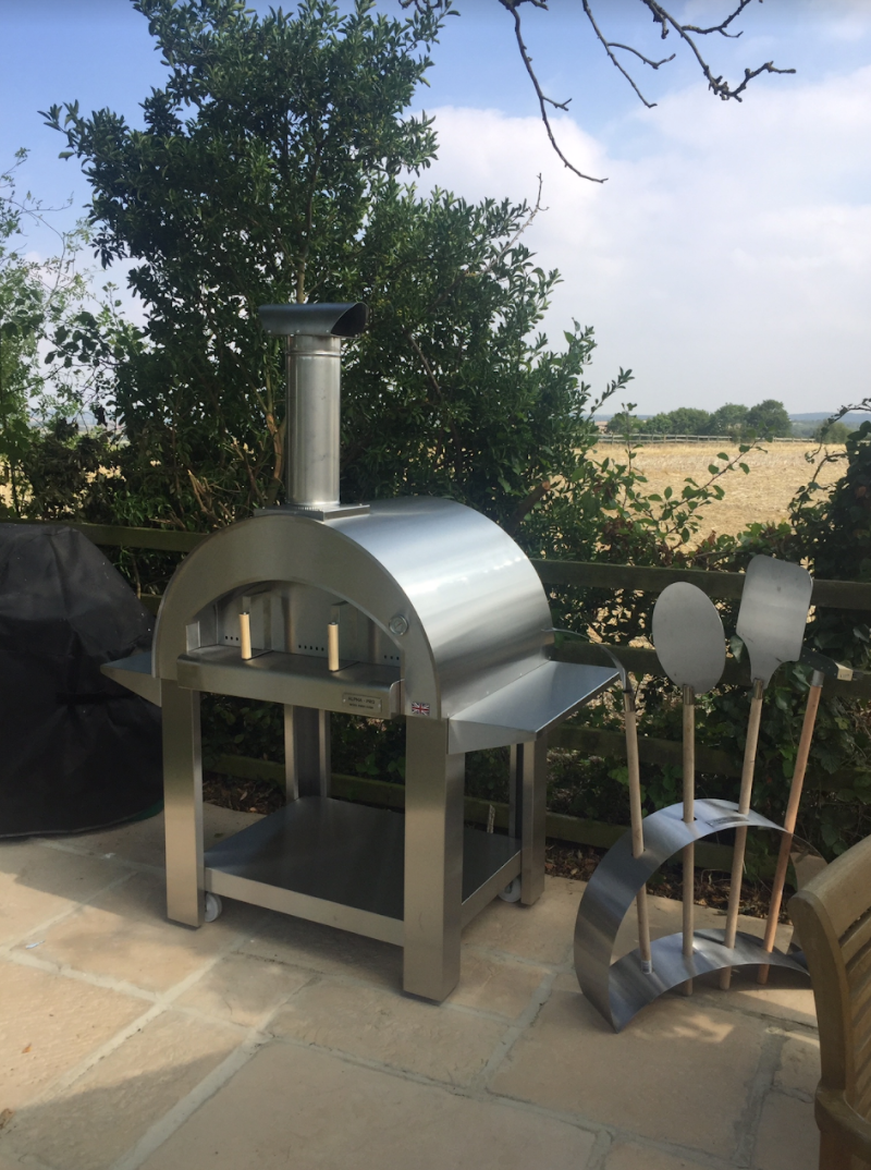 Alpha Pro Grande Wood-Fired Pizza Oven Bundle + Cover | Stainless Steel