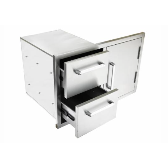 Whistler Burford Double Drawer & Door Unit