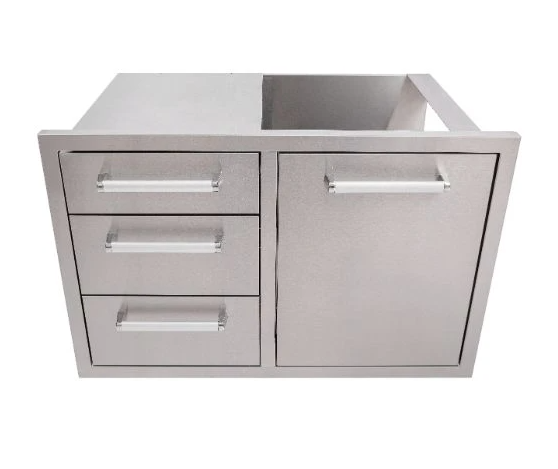 Whistler Burford Stainless Steel Triple Drawer & Waste Combo