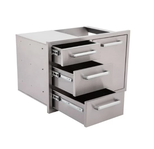 Whistler Burford Stainless Steel Triple Drawer & Waste Combo