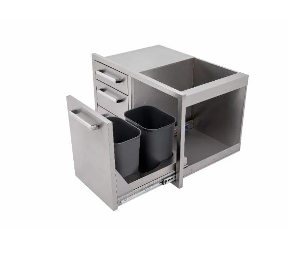 Whistler Burford Stainless Steel Triple Drawer & Waste Combo