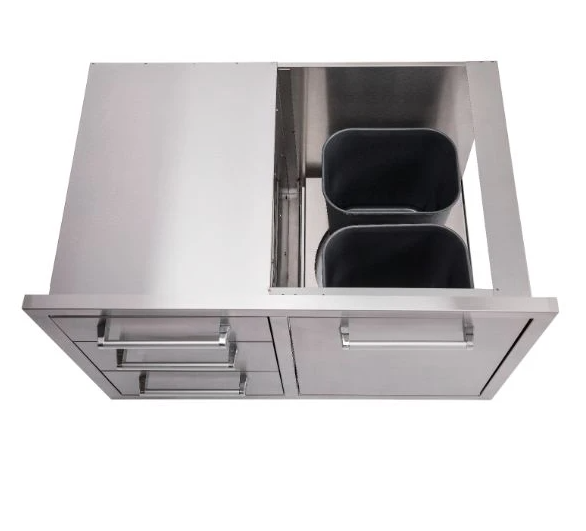 Whistler Burford Stainless Steel Triple Drawer & Waste Combo