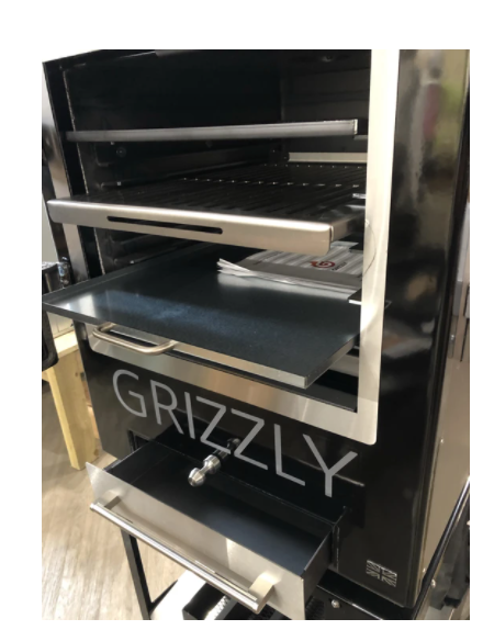 Grizzly Commercial Charcoal Oven and Smoker Grill Complete including Stand & Cover - Black