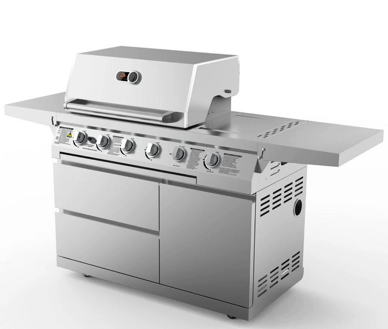 Whistler Outdoor Kitchen 4 Burner BBQ, Fridge and Double Doors