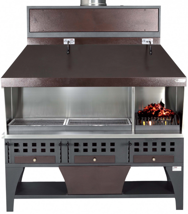 Peva BL200+ Charcoal chargrill with brazier and canopy