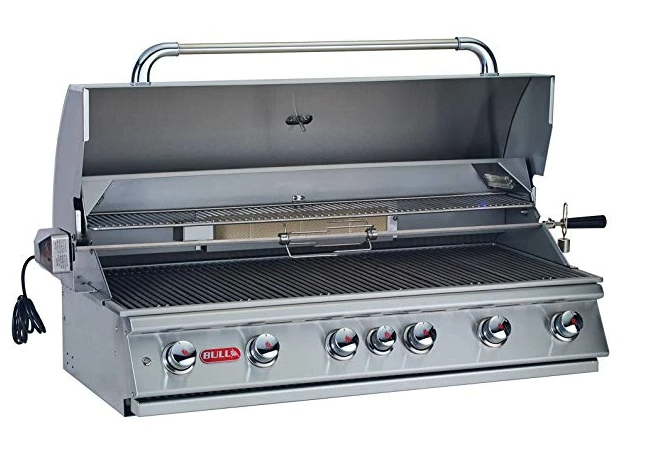 Bull Diablo Built-in 6 Burner Gas BBQ Grill - Stainless Steel