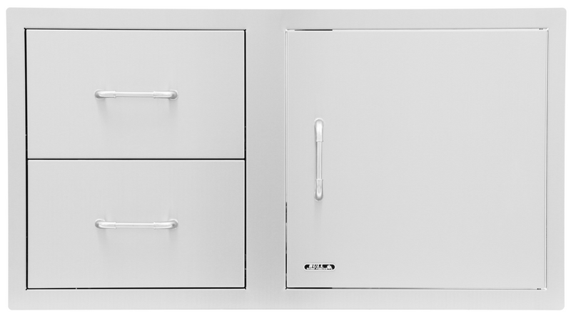 Bull Double Door Drawer Combo Stainless Steel - 97cm