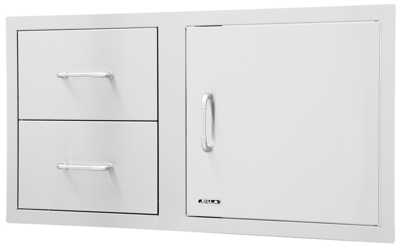 Bull Double Door Drawer Combo Stainless Steel - 97cm