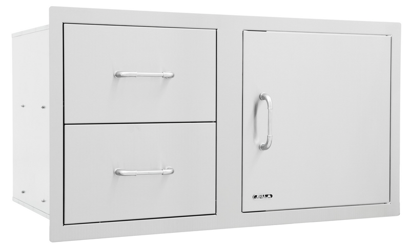 Bull Double Door Drawer Combo Stainless Steel - 97cm