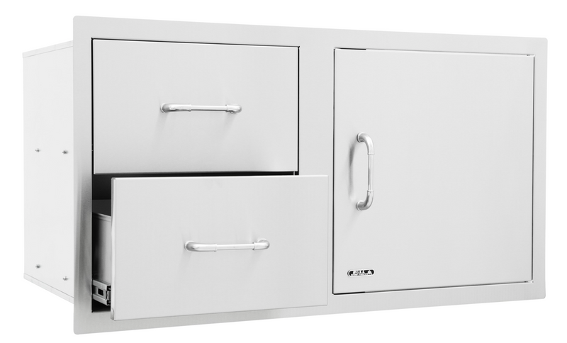 Bull Double Door Drawer Combo Stainless Steel - 97cm