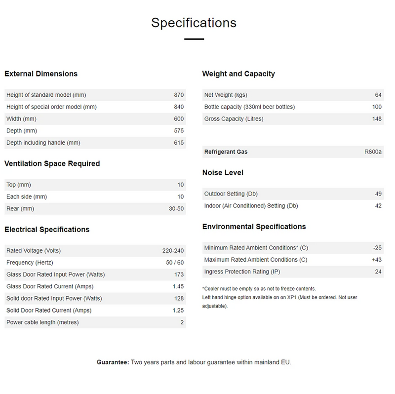Blastcool Pol Roger Edition Outdoor Refrigerator