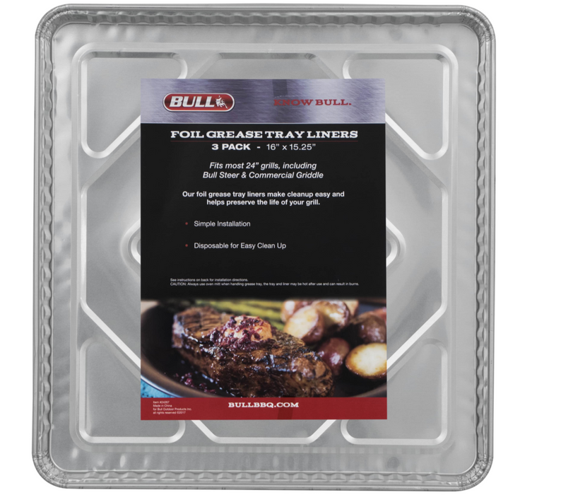 60cm Grill Grease Tray Liner - 3 Pack Poly Bag