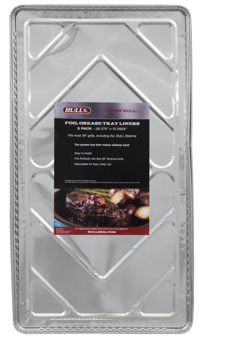 Bull 97cm Grill Grease Tray Liner - 3 Pack Poly Bag