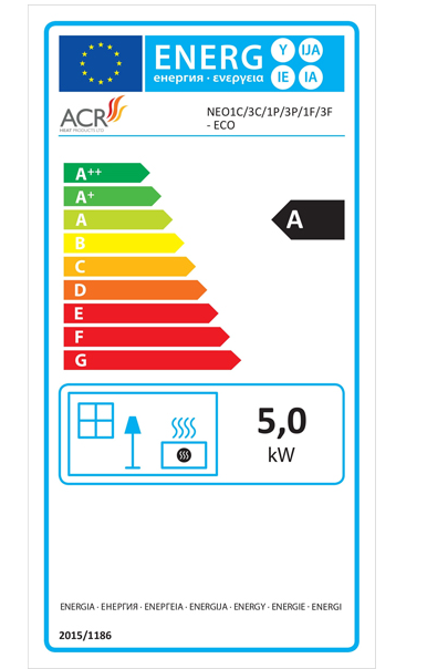 Neo 1F Eco 5Kw Wood-Burning Stove floor stand