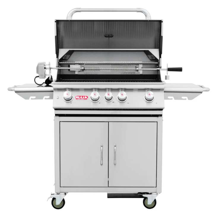 Bull Angus 4 Burner Gas BBQ Grill - Cart Stainless Steel