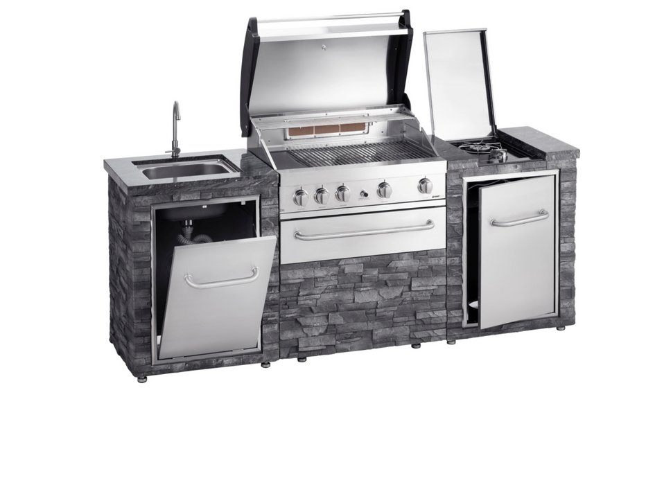 Elite Pro Stone Island Outdoor kitchen + Side Burner