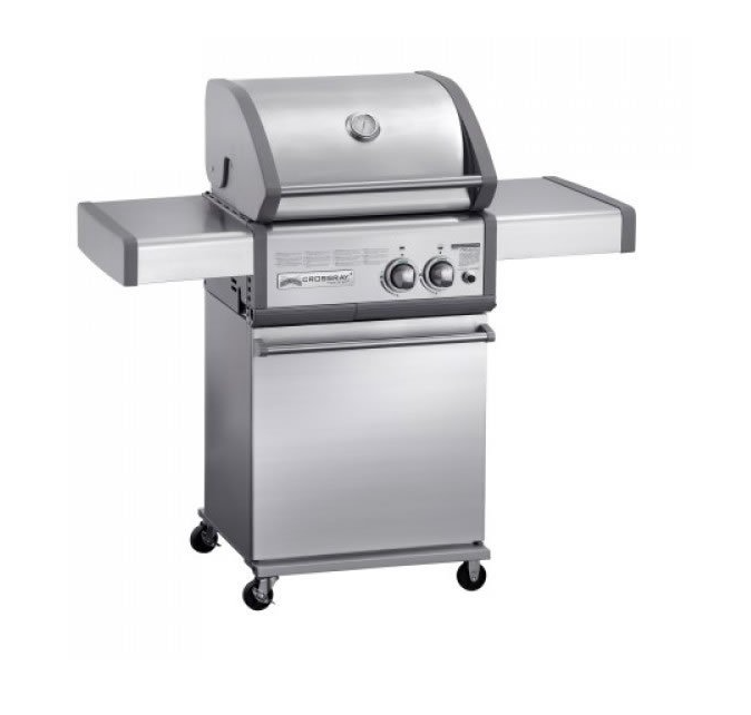CROSSRAY 2 Burner Gas BBQ with Trolley
