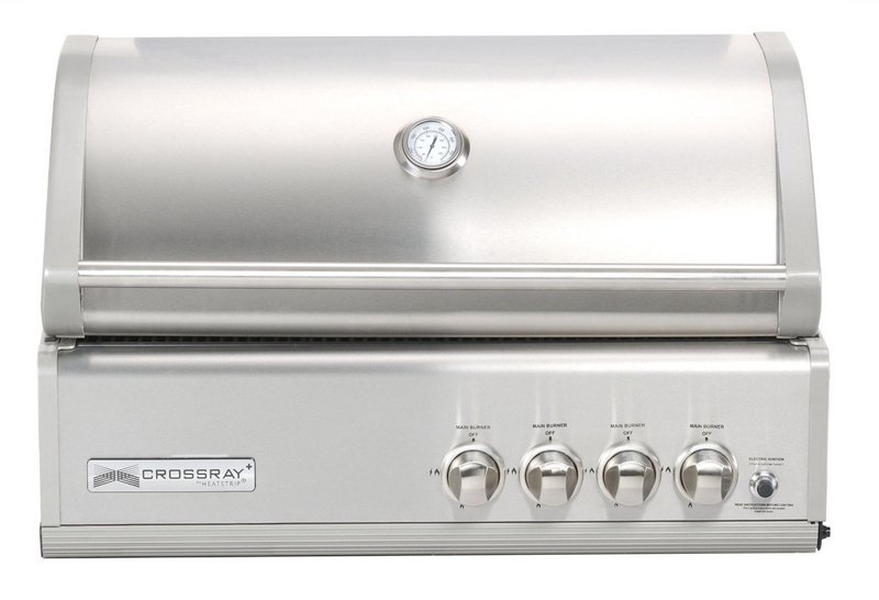 GrandPro Outdoor Kitchen with CrossRay 4 Burner BBQ, and Fridge - 2.8m